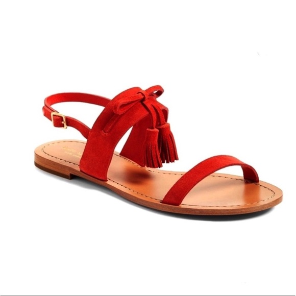 KATE SPADE Red Suede Women's Sandals - Picture 1 of 15